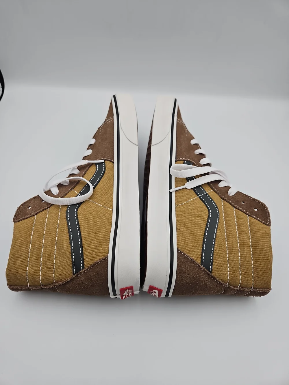 Vans High Top Sneakers Brown and Tan